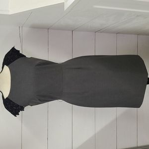 Tahari Dress with lace shoulder